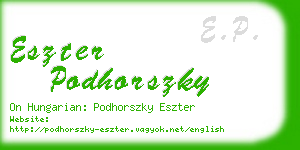 eszter podhorszky business card